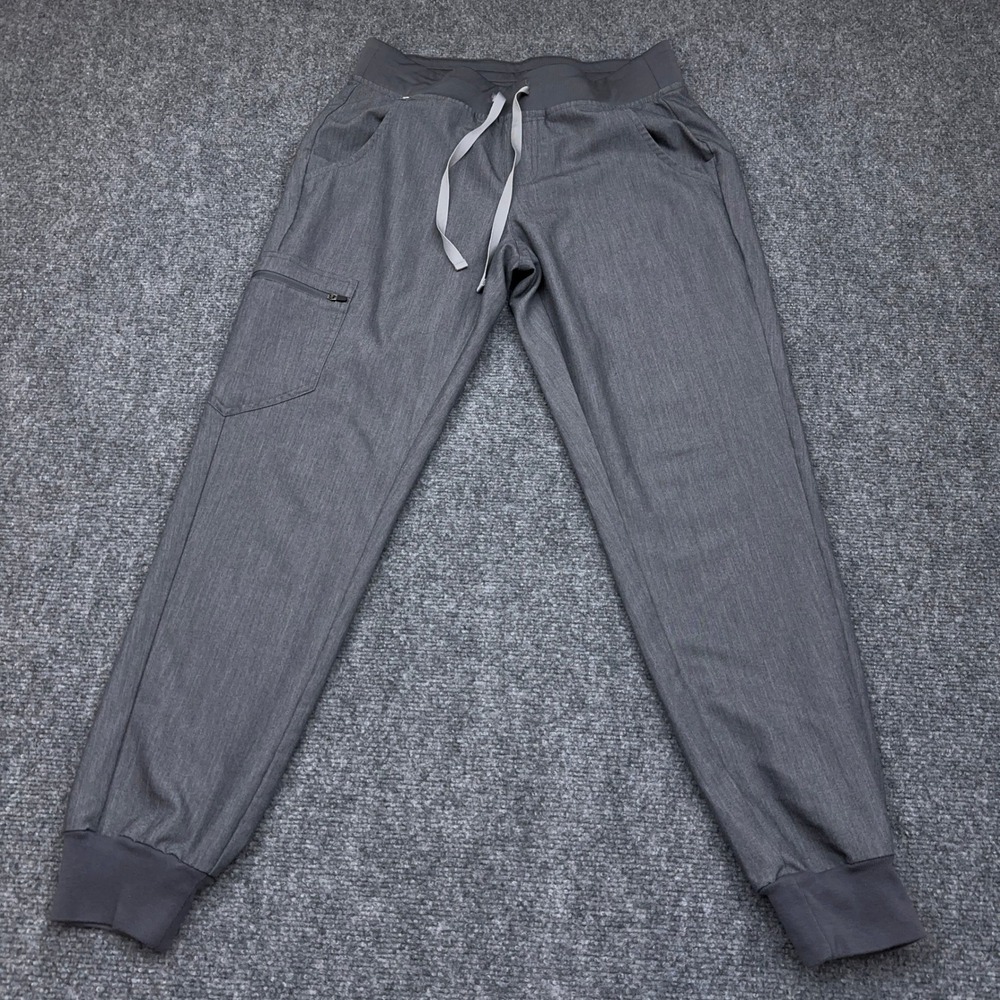 Figs Zamora Jogger Scrub Pant Women's S Graphite Gray Cargo Drawstring Medical